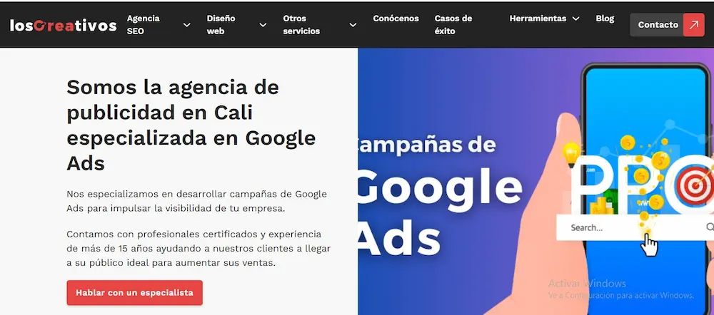 Top 5 Publicidad en Google Ads Cali Agencia Los Creativos